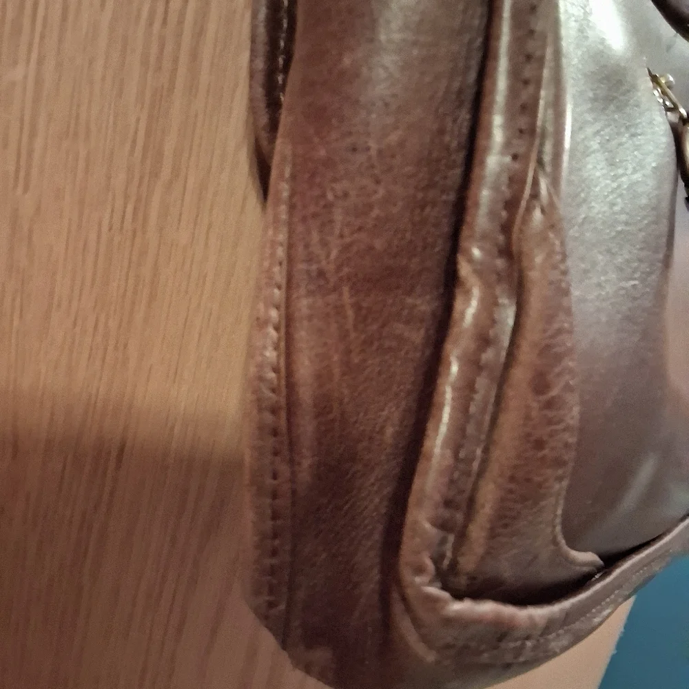 J.W. Hulme Co. Leather Shoulder,  Satchel, Messenger Bag, Cognac With Straps